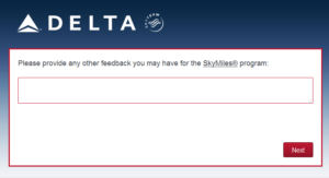 New Delta Air Lines SkyMiles survey for 250 SkyMiles - how would you vote (21)