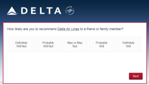 New Delta Air Lines SkyMiles survey for 250 SkyMiles - how would you vote (3)