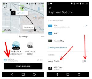 a screenshot of a mobile payment application