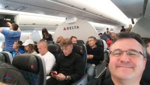 a group of people sitting in a plane