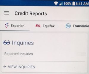 a screenshot of a credit report