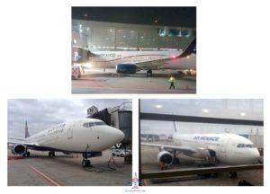 a collage of a plane