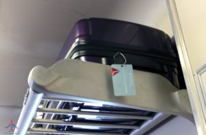 a luggage on a rack