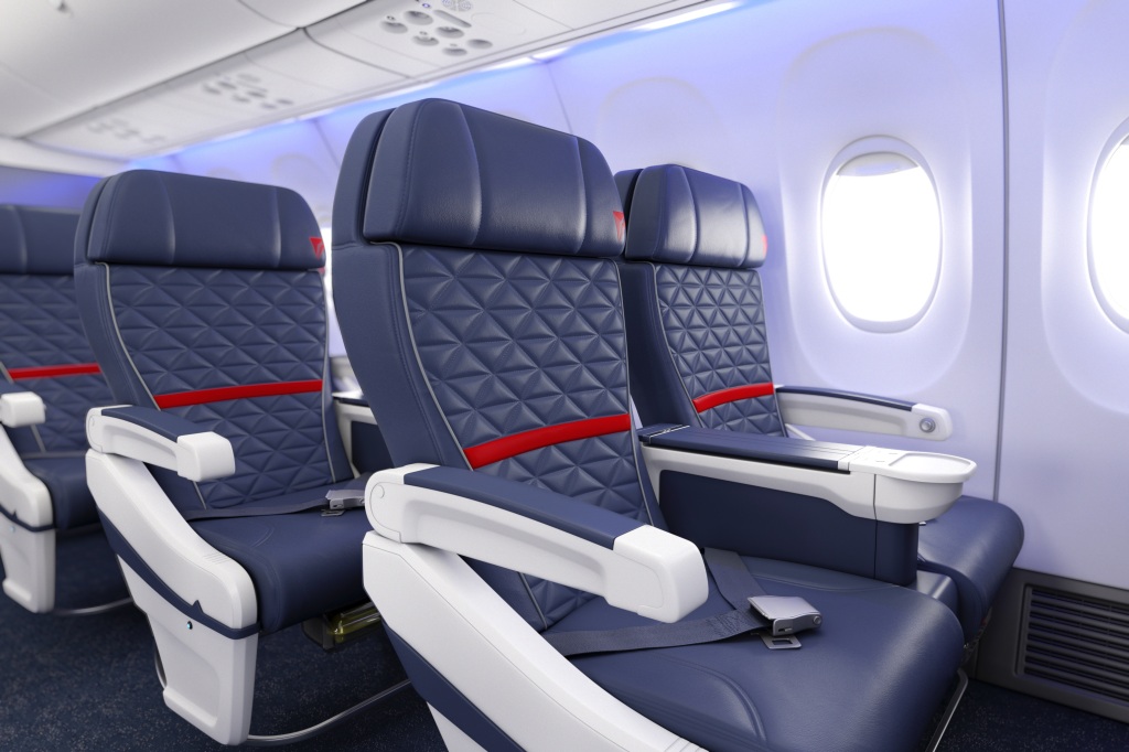 First class in a Delta Air Lines 737.
