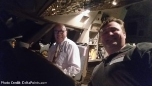 a couple of men in a plane