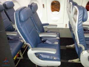 Delta Air Lines 737-900ER exit row.
