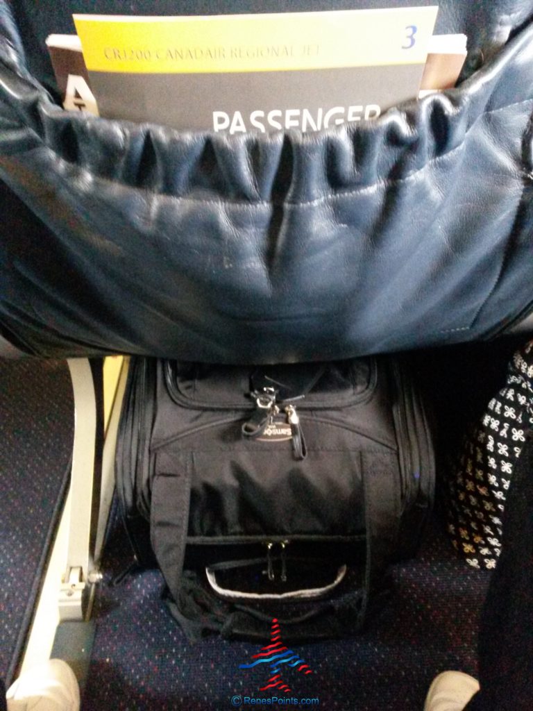 a black bag on a seat