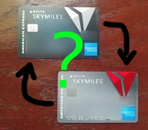 a couple of credit cards with arrows pointing to the side