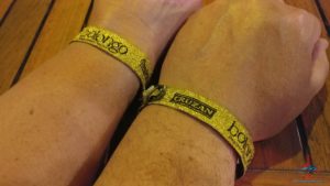 a pair of yellow wristbands