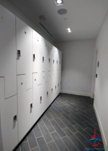 a hallway with lockers