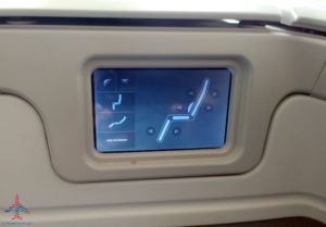 a screen on a vehicle