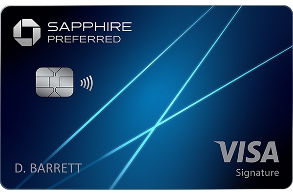 The Chase Sapphire Preferred travel rewards credit card.