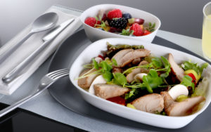 A sample meal to be served in the Main Cabin on Delta Air Lines international flights. (Photo credit: Delta News Hub)