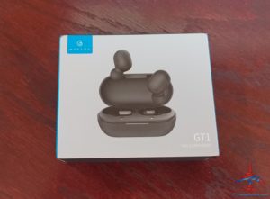 a box with a picture of a wireless earbuds