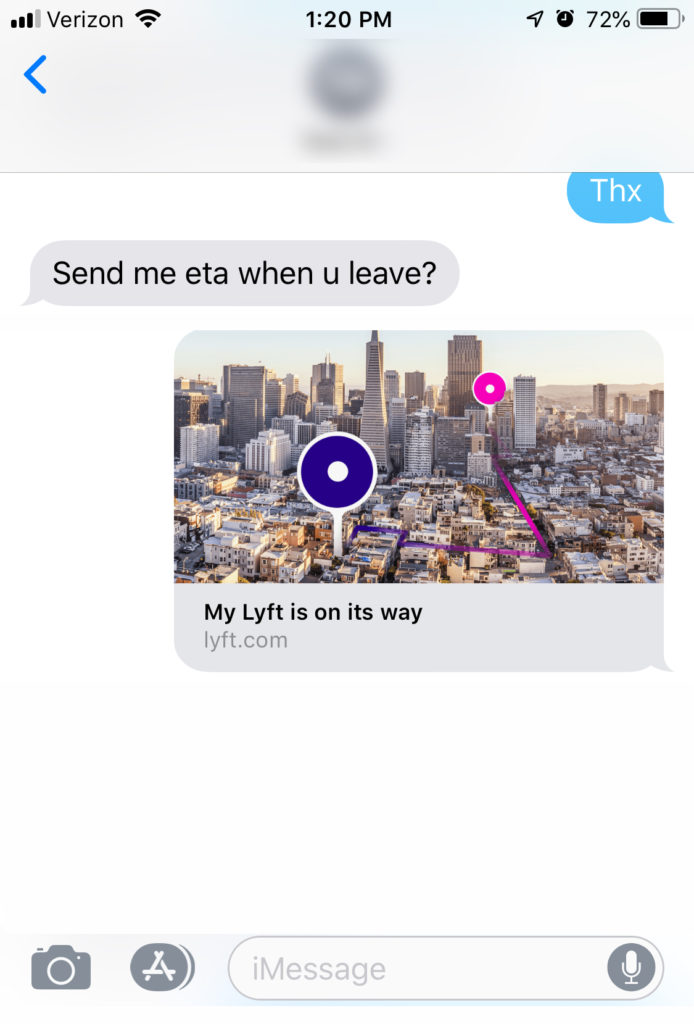 Share your Lyft location on the rideshare app!