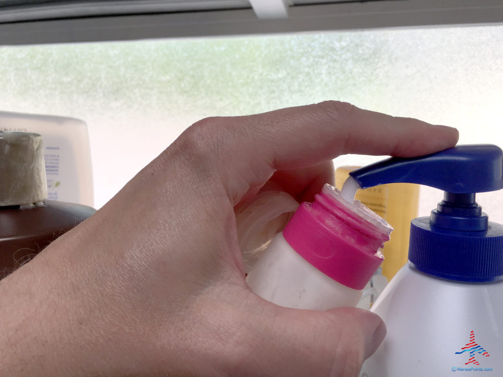 Refilling a leakproof, reusable, silicone toiletry tube.
