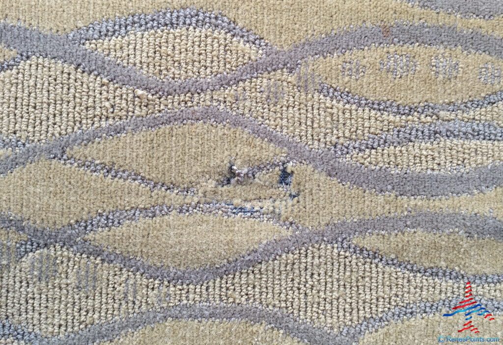 a close up of a carpet
