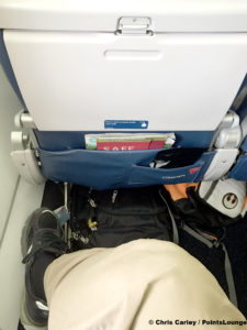 Seat 21A (exit row) on a Delta 767-300.