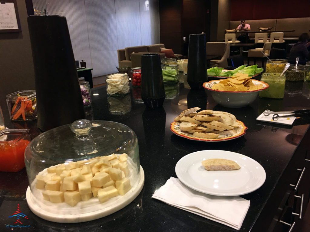 Evening snacks are seen inside the Regency Club lounge at the Hyatt Regency O'Hare Chicago airport hotel in Rosemont, Illinois.