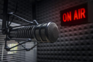 Radio studio microphone 300x200