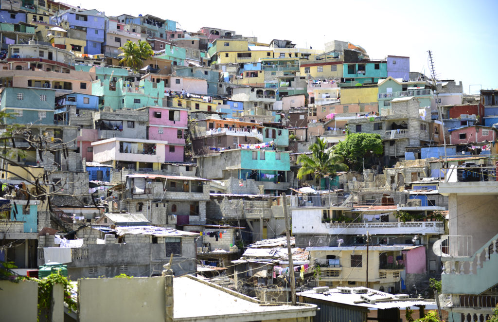 Housing stacked Port-Au-Prince, Haiti.