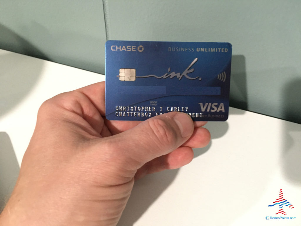 A Ink Business Unlimited credit card held by a cardholder.