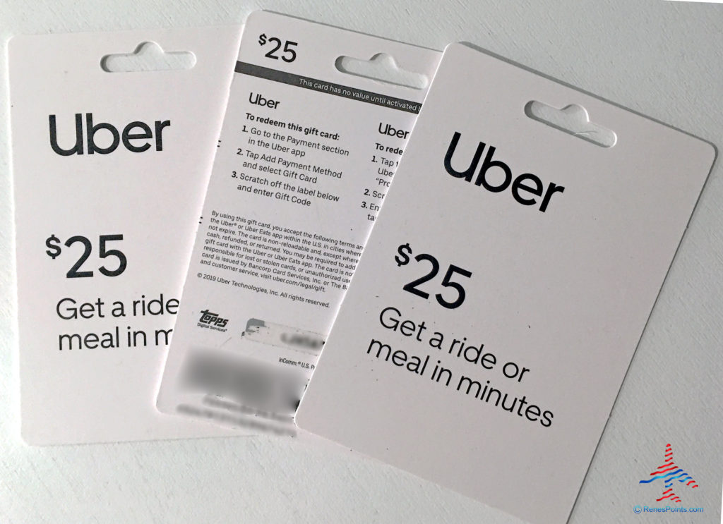 Uber gift cards