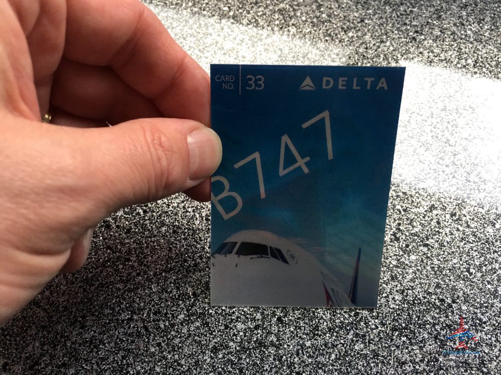 Delta Air Lines 747 hologram trading card #33