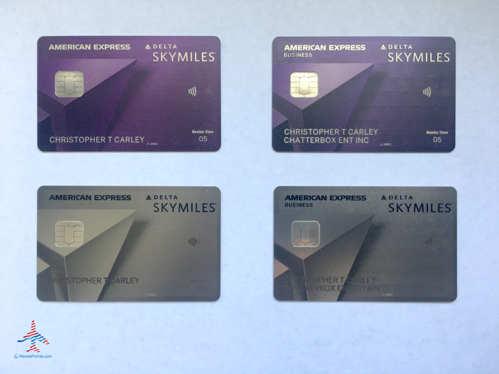Delta Air Lines co-branded metal American Express cards.