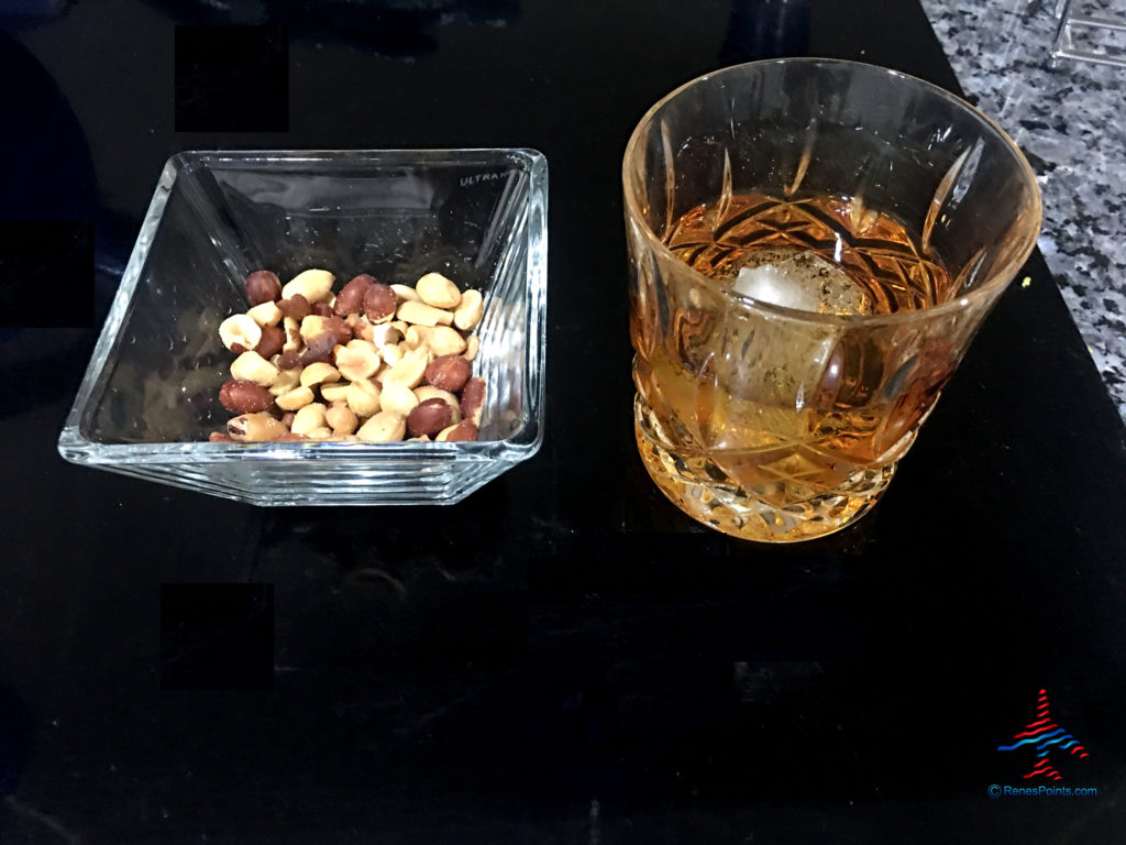 Assorted nuts and bourbon