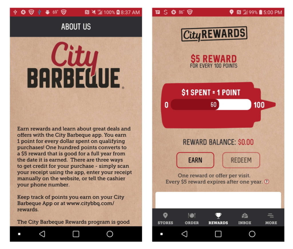 screens screenshot of a mobile app