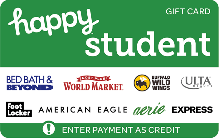 Happy Student gift card