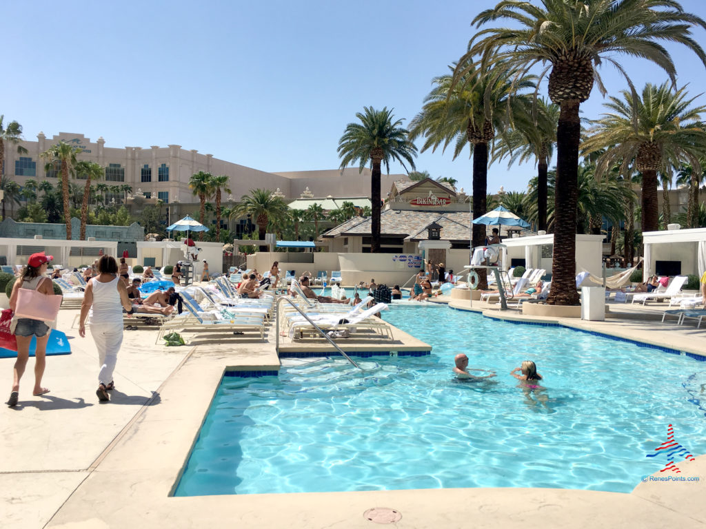 The Delano Beach Club and pool at Delano Las Vegas in Paradise, Nevada.