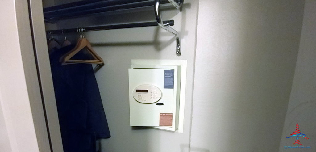 a safe box on a wall