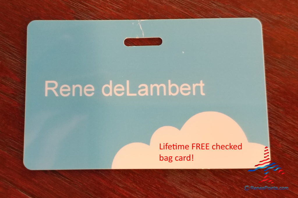 a blue card with white text and clouds on it