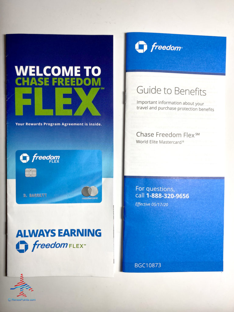 Welcome and benefits booklets for the Chase Freedom Flex℠