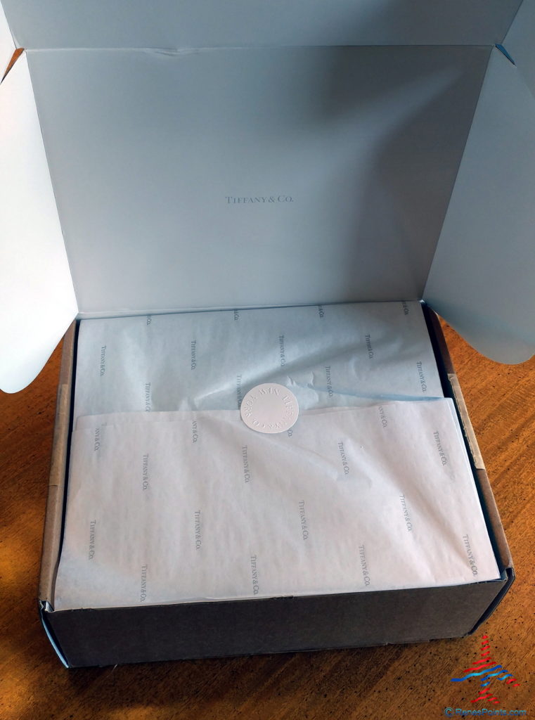 a box with a white label
