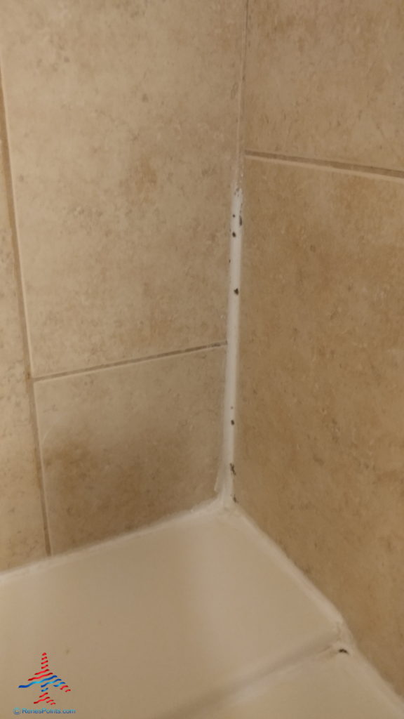 a corner of a shower
