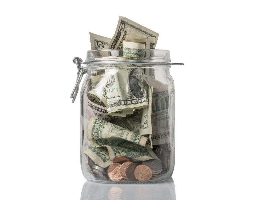 Jar with money