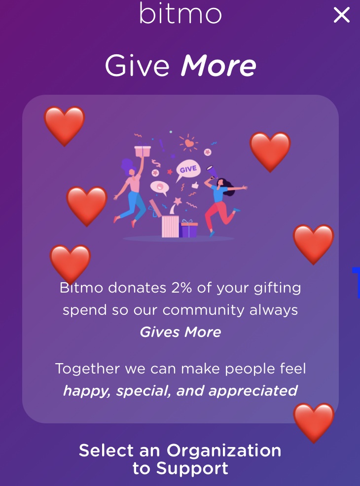 Bitmo donates to charities!