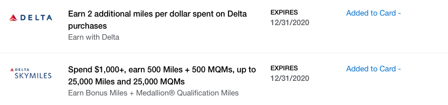 Delta Amex Offer: Spend $1,000+, earn 500 Miles + 500 MQMs, up to 25,000 Miles and 25,000 MQMs