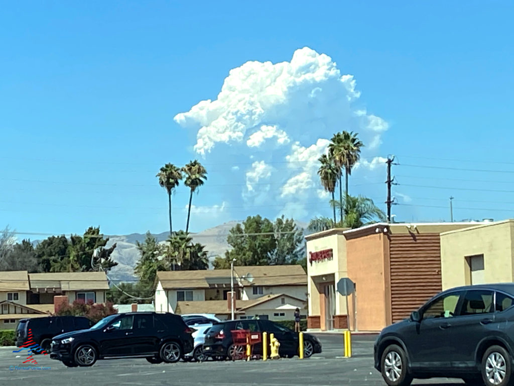 The Lake Fire, as seen about 40 miles away in the San Fernando Valley.