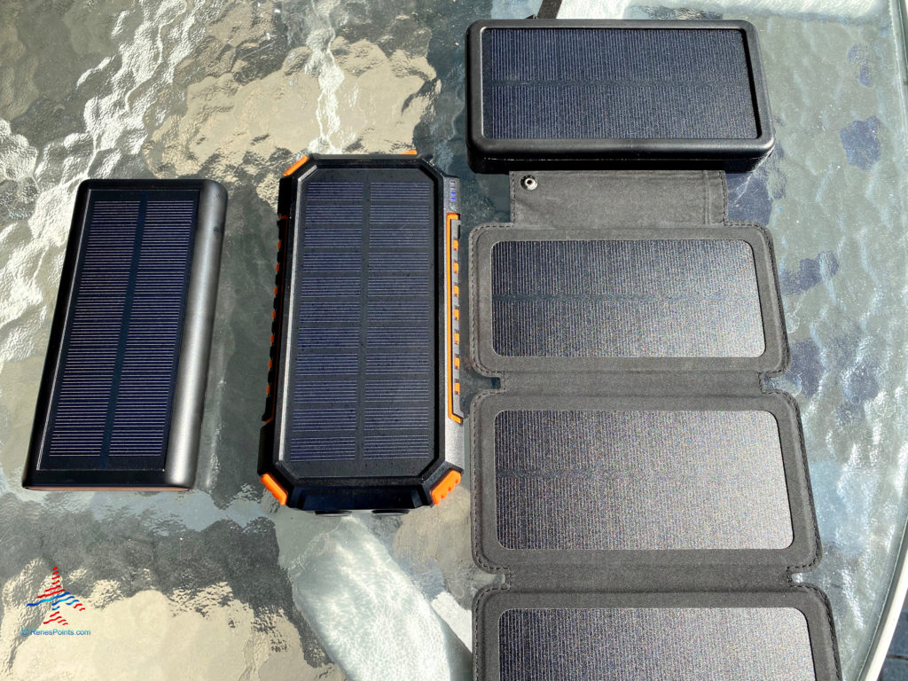 Solar powered battery chargers