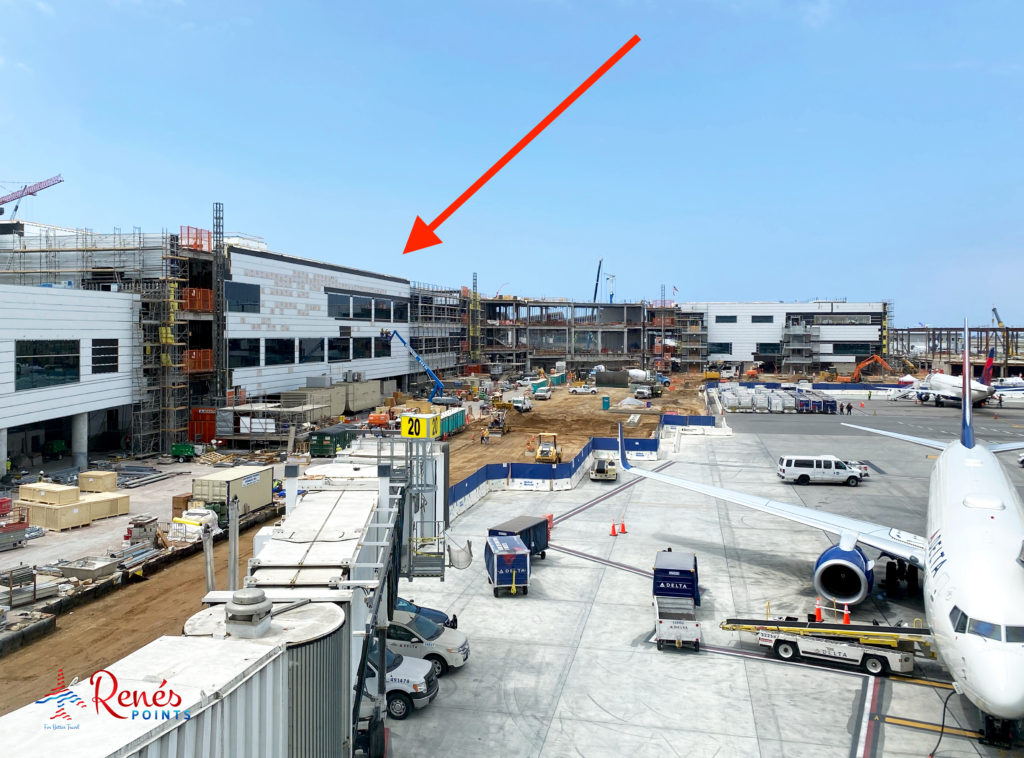 Approximate location of the new Delta Sky Club airport lounge at Los Angeles International Airport (LAX).