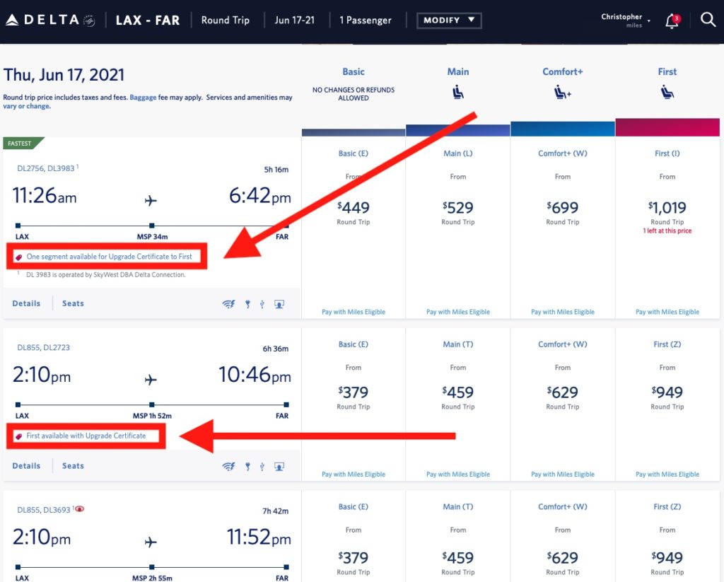 Find confirmed upgrade availability for Delta Upgrade Certificates. 