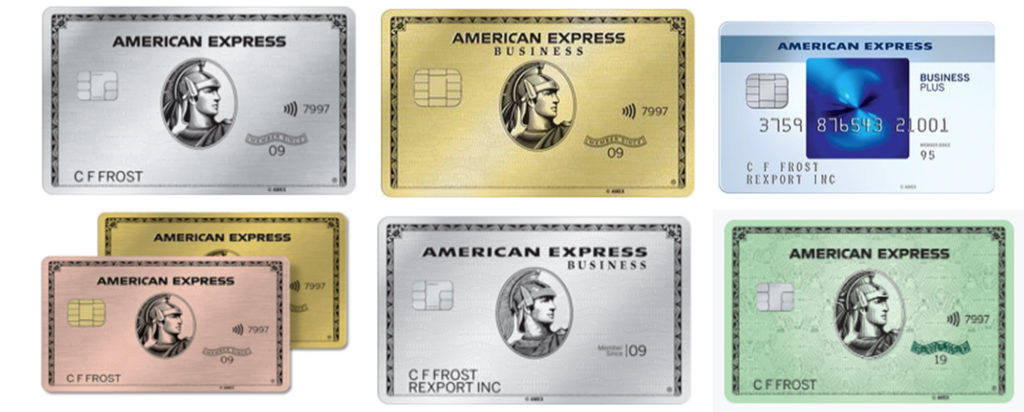 A collage of American Express® Membership Rewards® cards.