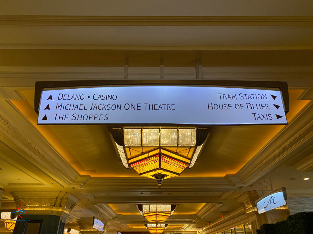 Signs direct guests to Delano Las Vegas, part of the Mandalay Bay Resort Casino complex near the Las Vegas Strip in Paradise, Nevada.