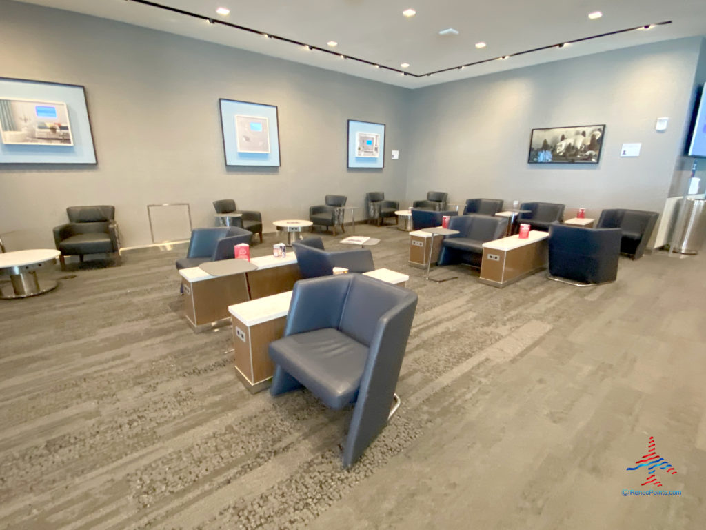 "Traditional" Delta Club seating is seen during a visit to the Delta Sky Club Salt Lake City inside Terminal A of Salt Lake City International Airport (SLC). (Photo ©RenesPoints.com)