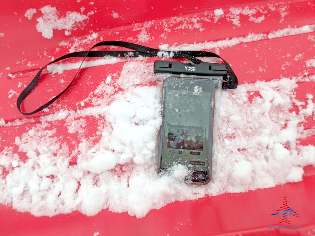 My iPhone stayed dry while we went sledding in North Dakota this past Christmas!